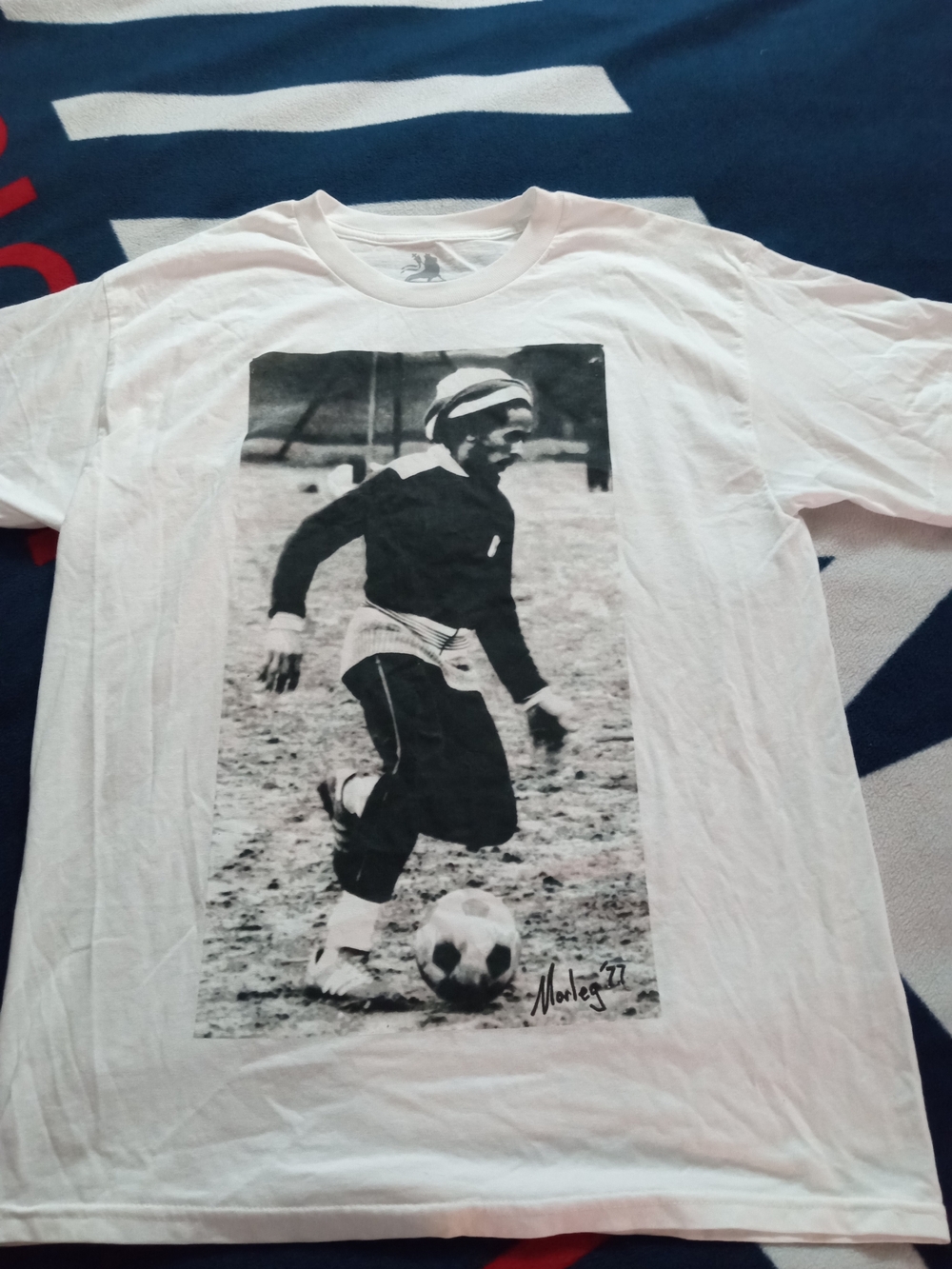 Zion Rootswear Bob Marley White Graphic Soccer Photo Tee